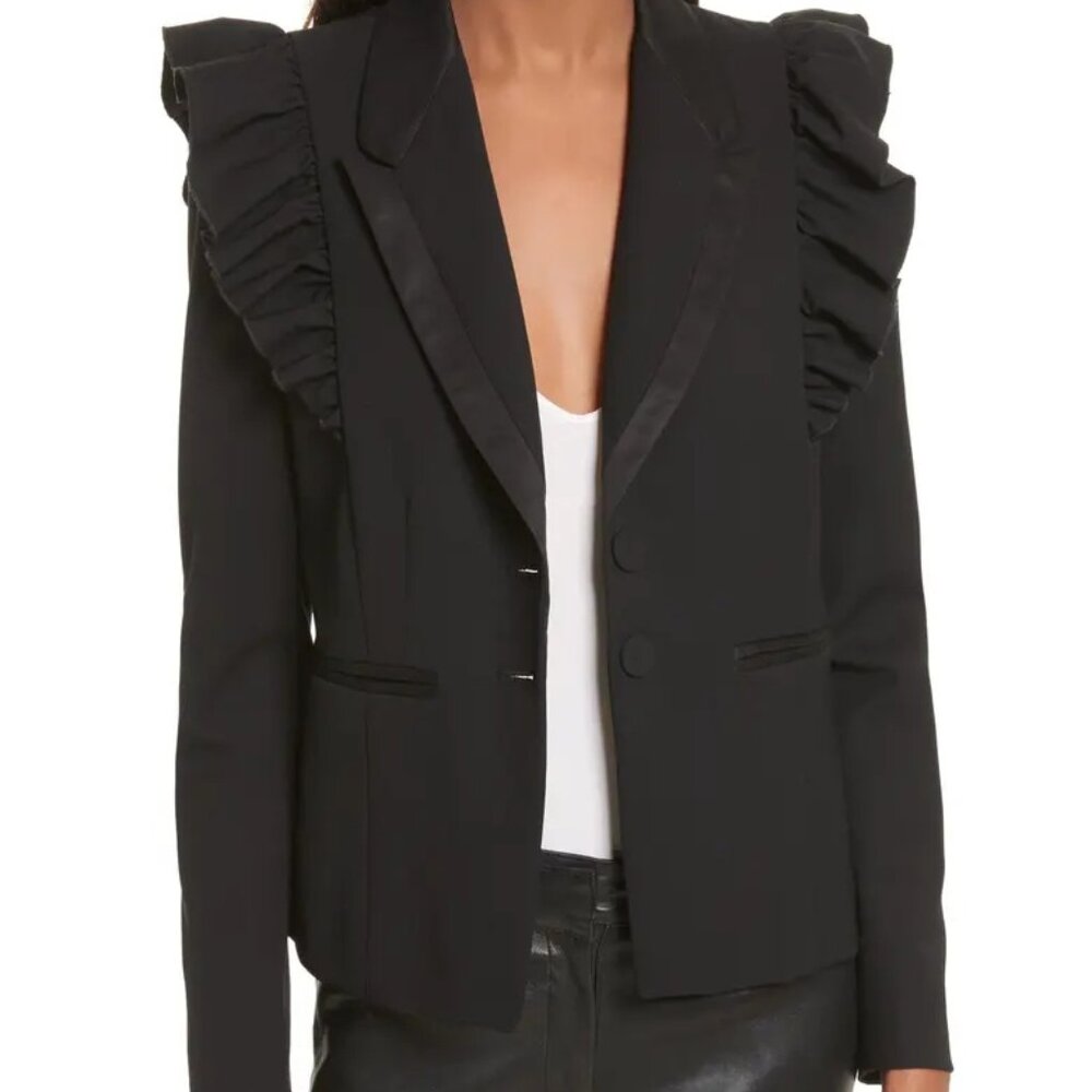 Rebecca Taylor Flutter Sleeve Blazer